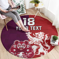Custom British Lions Brumbies Round Carpet Unique Style - Wonder Print Shop