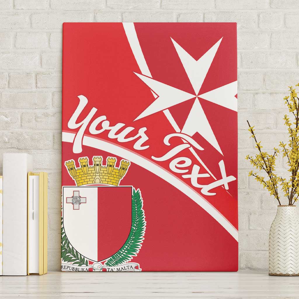 Personalized Malta Cross Coat Of Arms Canvas Wall Art - Wonder Print Shop