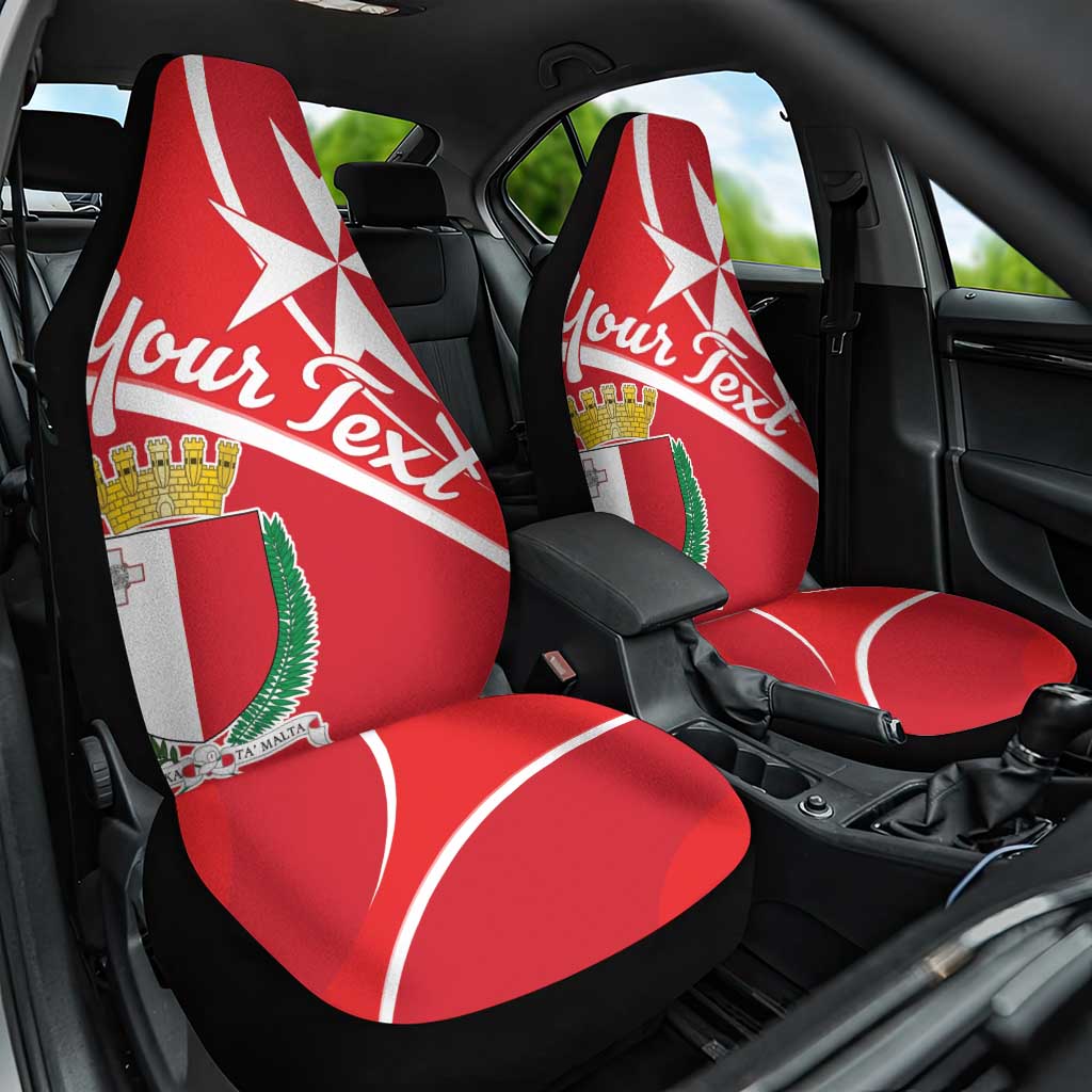 Personalized Malta Cross Coat Of Arms Car Seat Cover - Wonder Print Shop