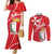 Personalized Malta Cross Coat Of Arms Couples Matching Mermaid Dress and Long Sleeve Button Shirt