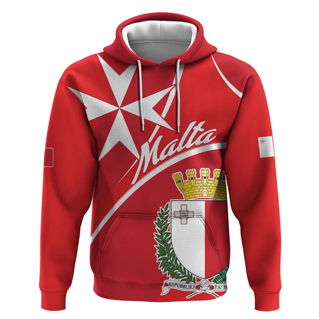 Personalized Malta Cross Coat Of Arms Hoodie - Wonder Print Shop