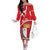 Personalized Malta Cross Coat Of Arms Off The Shoulder Long Sleeve Dress - Wonder Print Shop