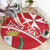 Personalized Malta Cross Coat Of Arms Round Carpet