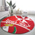 Personalized Malta Cross Coat Of Arms Round Carpet