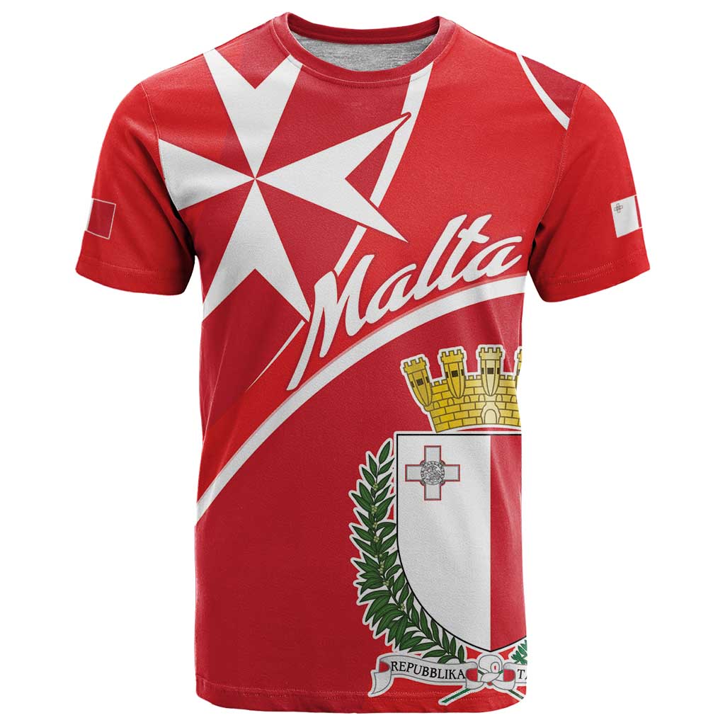 Personalized Malta Cross Coat Of Arms T Shirt - Wonder Print Shop