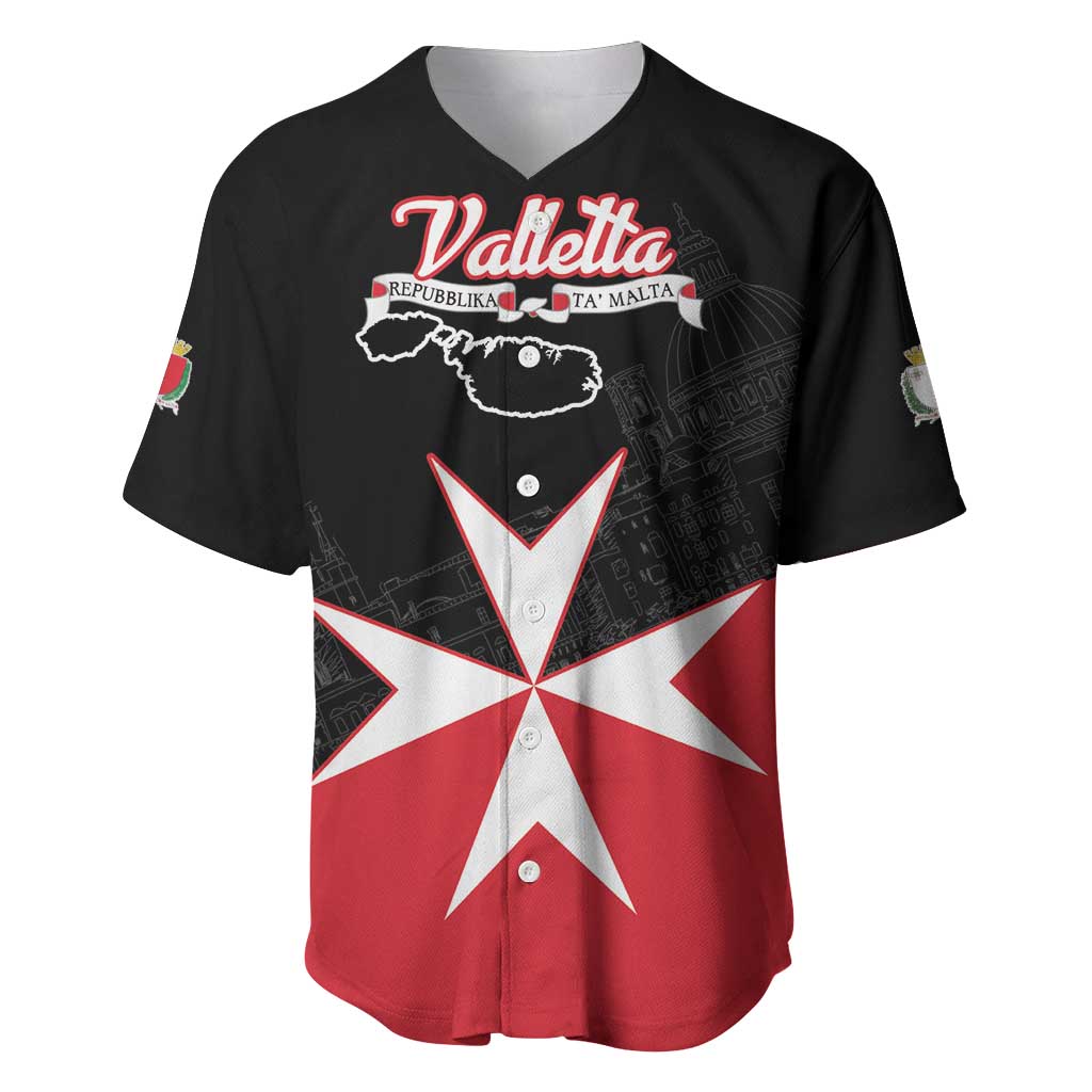 Personalized Malta Cross With Valletta Capital Baseball Jersey - Wonder Print Shop