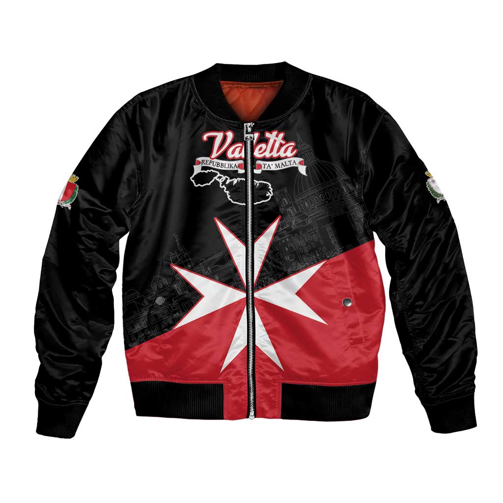 Personalized Malta Cross With Valletta Capital Bomber Jacket - Wonder Print Shop