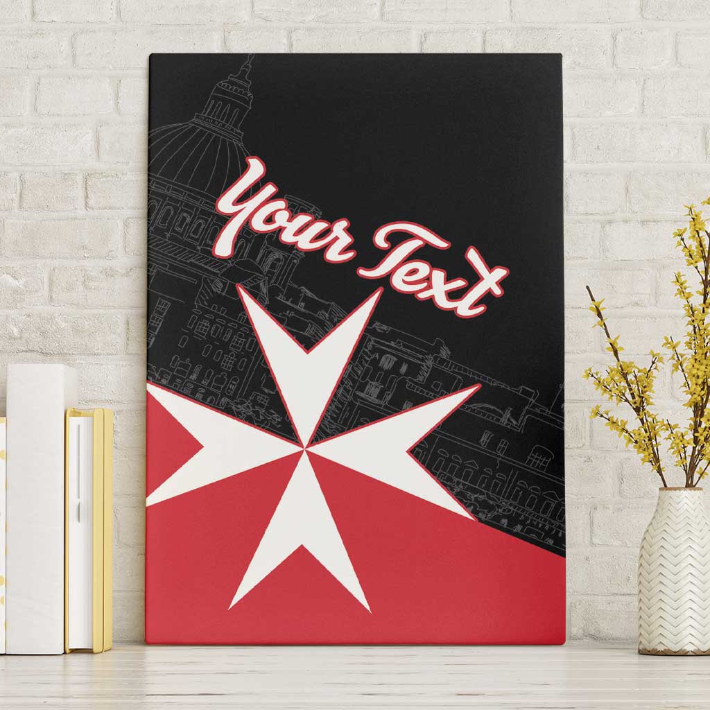 Personalized Malta Cross With Valletta Capital Canvas Wall Art - Wonder Print Shop