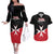 Personalized Malta Cross With Valletta Capital Couples Matching Off The Shoulder Long Sleeve Dress and Hawaiian Shirt - Wonder Print Shop