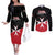 Personalized Malta Cross With Valletta Capital Couples Matching Off The Shoulder Long Sleeve Dress and Long Sleeve Button Shirt