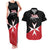 Personalized Malta Cross With Valletta Capital Couples Matching Tank Maxi Dress and Hawaiian Shirt - Wonder Print Shop