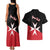 Personalized Malta Cross With Valletta Capital Couples Matching Tank Maxi Dress and Hawaiian Shirt - Wonder Print Shop