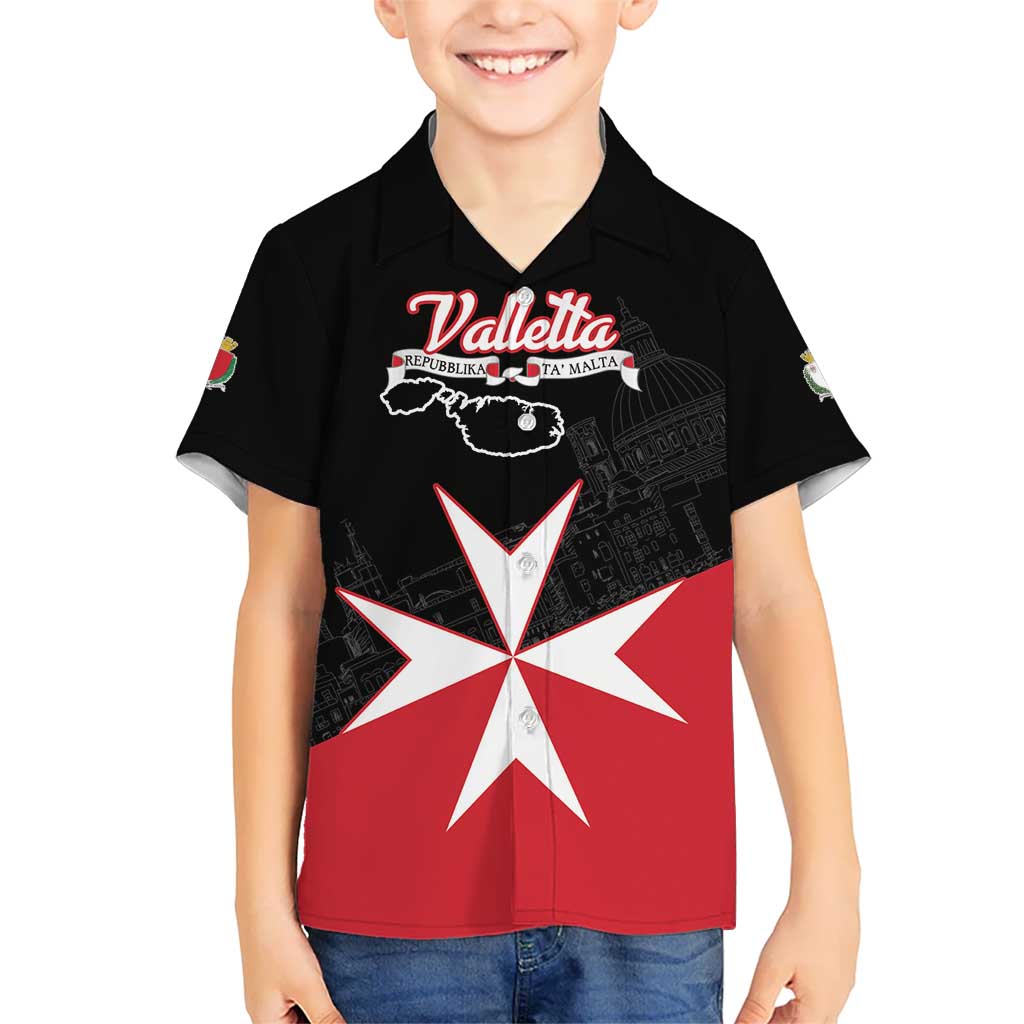 Personalized Malta Cross With Valletta Capital Kid Hawaiian Shirt - Wonder Print Shop