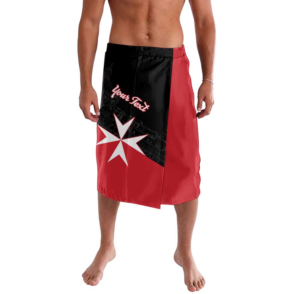 Black and red board shorts with large white star and Malta cross front graphic