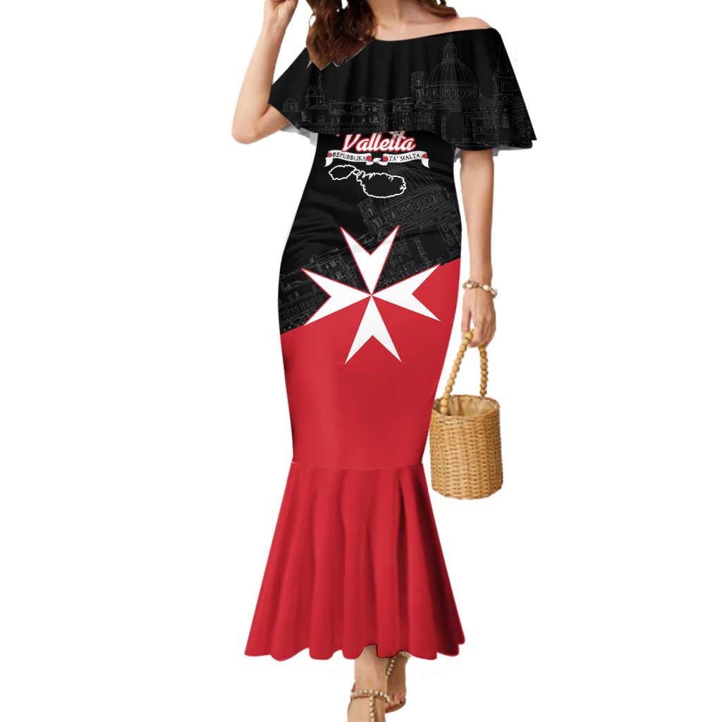 Personalized Malta Cross With Valletta Capital Mermaid Dress - Wonder Print Shop