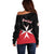 Personalized Malta Cross With Valletta Capital Off Shoulder Sweater - Wonder Print Shop