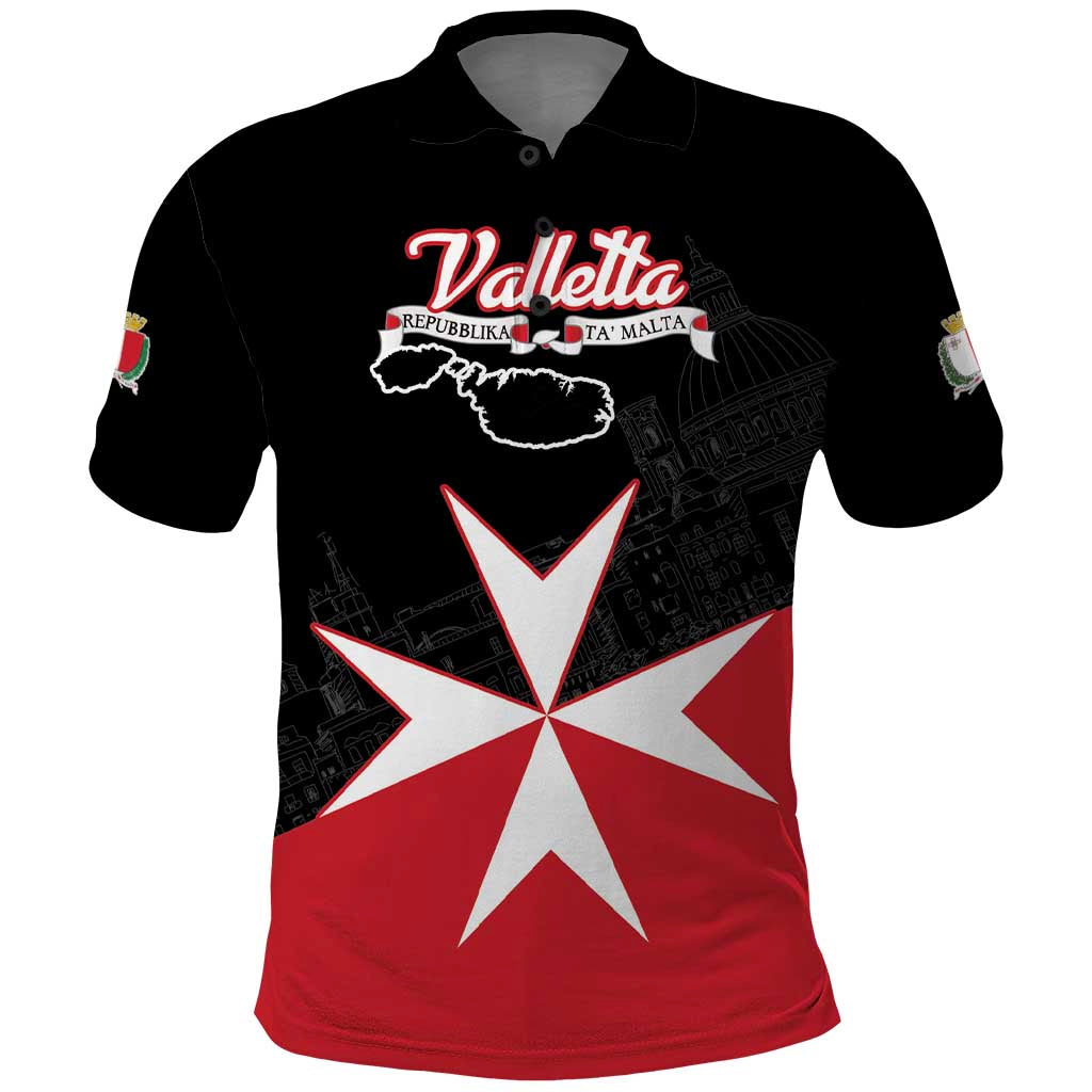 Personalized Malta Cross With Valletta Capital Polo Shirt - Wonder Print Shop