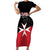 Personalized Malta Cross With Valletta Capital Short Sleeve Bodycon Dress - Wonder Print Shop