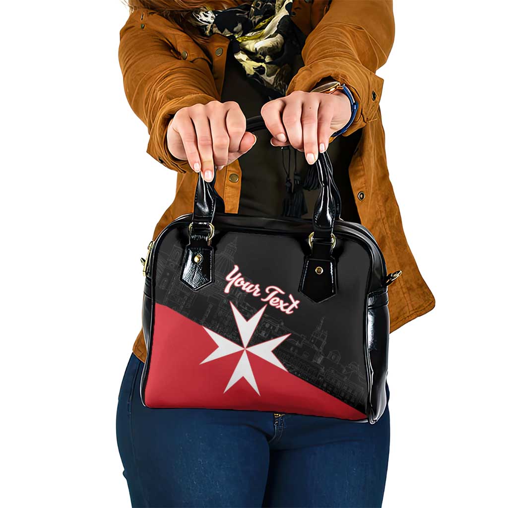 Personalized Malta Cross With Valletta Capital Shoulder Handbag