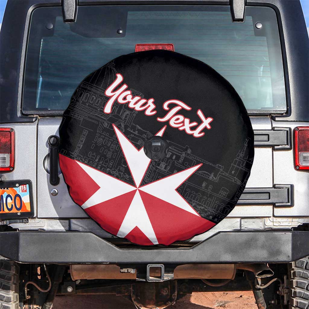 Personalized Malta Cross With Valletta Capital Spare Tire Cover - Wonder Print Shop