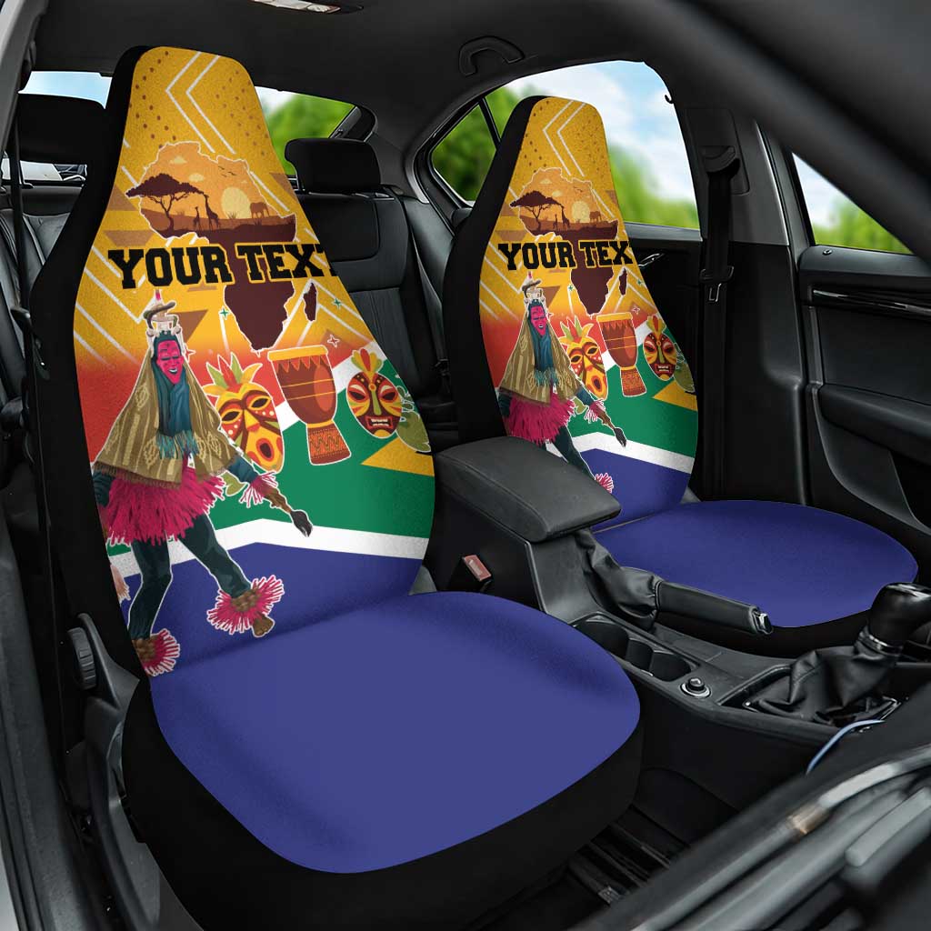 Personalized South Africa Heritage Day Car Seat Cover With Traditional Dancer - Wonder Print Shop