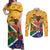 Personalized South Africa Heritage Day Couples Matching Off Shoulder Maxi Dress and Long Sleeve Button Shirt With Traditional Dancer - Wonder Print Shop