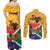 Personalized South Africa Heritage Day Couples Matching Off Shoulder Maxi Dress and Long Sleeve Button Shirt With Traditional Dancer - Wonder Print Shop