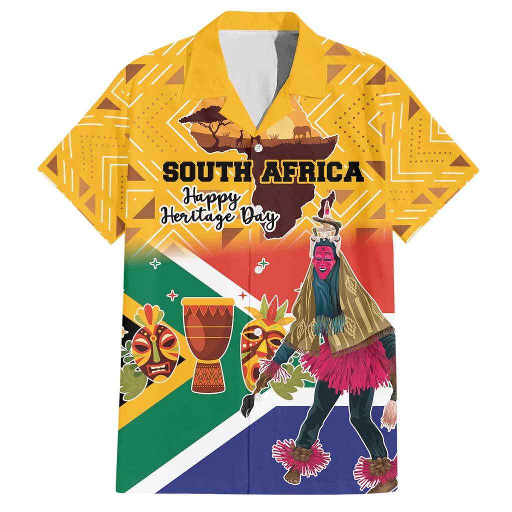 Personalized South Africa Heritage Day Hawaiian Shirt With Traditional Dancer - Wonder Print Shop