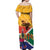 Personalized South Africa Heritage Day Off Shoulder Maxi Dress With Traditional Dancer - Wonder Print Shop