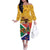 Personalized South Africa Heritage Day Off The Shoulder Long Sleeve Dress With Traditional Dancer - Wonder Print Shop