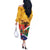 Personalized South Africa Heritage Day Off The Shoulder Long Sleeve Dress With Traditional Dancer - Wonder Print Shop