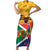 Personalized South Africa Heritage Day Short Sleeve Bodycon Dress With Traditional Dancer - Wonder Print Shop