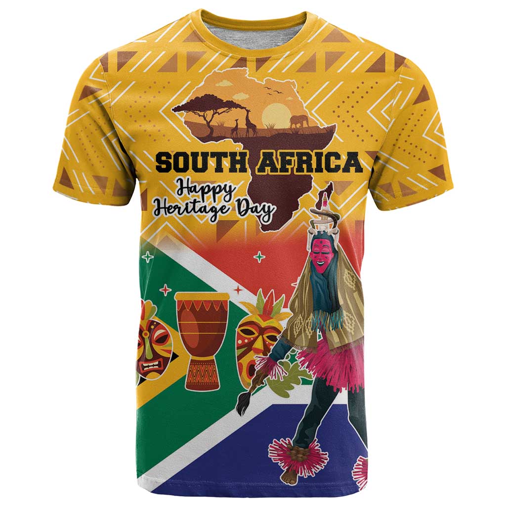 Personalized South Africa Heritage Day T Shirt With Traditional Dancer - Wonder Print Shop