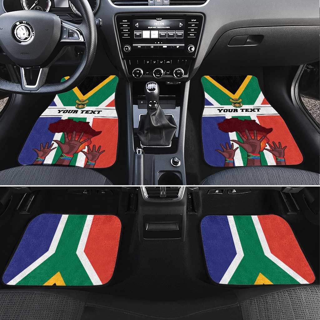 Personalized South Africa Heritage Day Car Mats Flag Style - Wonder Print Shop