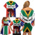 Personalized South Africa Heritage Day Family Matching Off Shoulder Short Dress and Hawaiian Shirt Flag Style - Wonder Print Shop