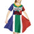 Personalized South Africa Heritage Day Kid Short Sleeve Dress Flag Style - Wonder Print Shop