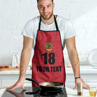 Custom Saint Kitts And Nevis Football Apron Sugar Boyz Red Version - Wonder Print Shop