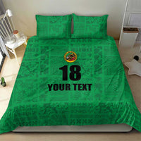 Custom Saint Kitts And Nevis Football Bedding Set Sugar Boyz Green Version - Wonder Print Shop