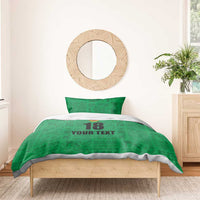 Custom Saint Kitts And Nevis Football Bedding Set Sugar Boyz Green Version - Wonder Print Shop