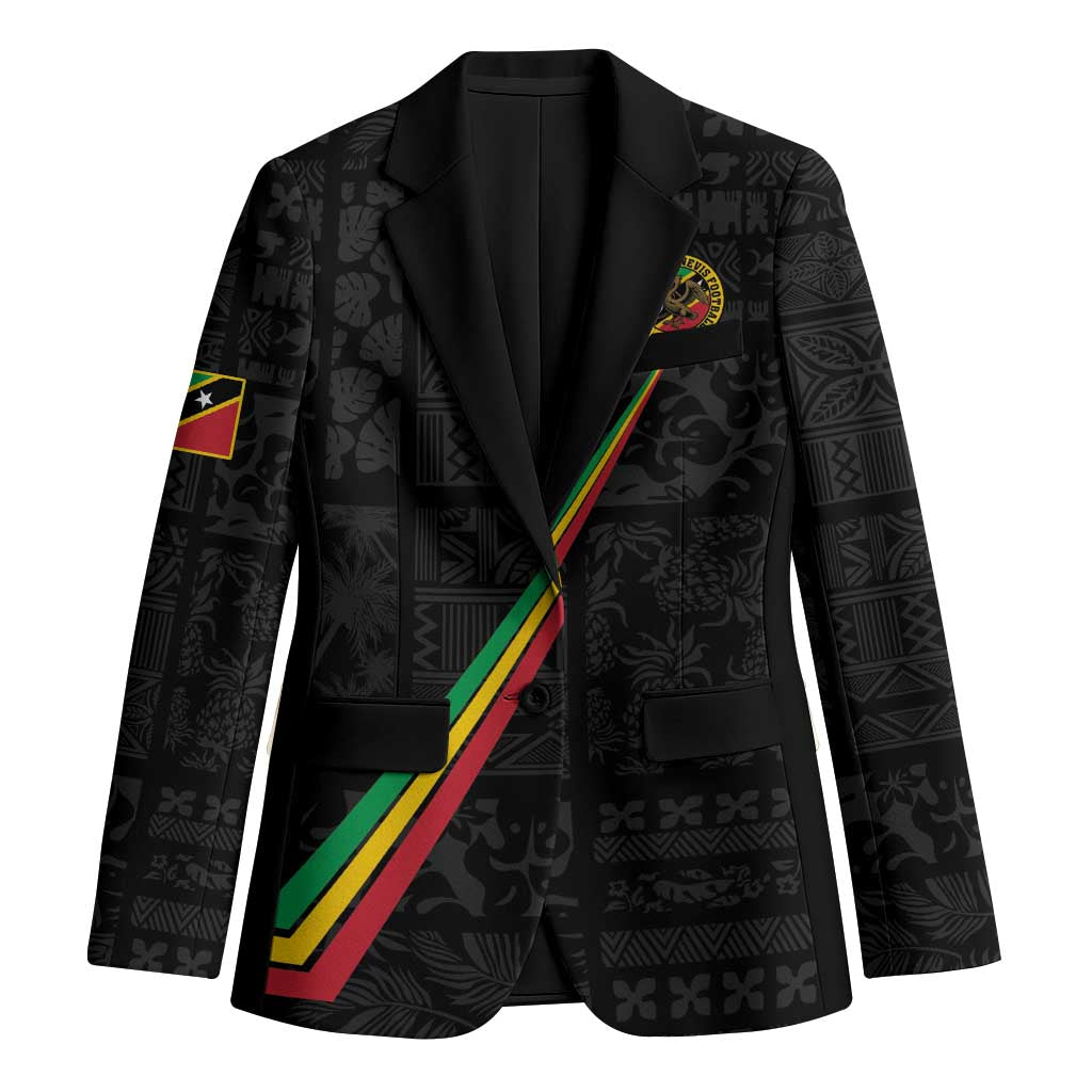 Custom Saint Kitts And Nevis Football Blazer Sugar Boyz Black Version - Wonder Print Shop