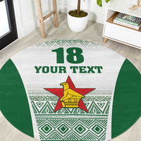 Custom Zimbabwe Rugby Round Carpet Sables African Patterns - Wonder Print Shop