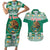 Personalized Mexico Christmas Couples Matching Short Sleeve Bodycon Dress and Hawaiian Shirt Coat Of Arms With Aztec Mexican Patterns - Wonder Print Shop