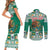 Personalized Mexico Christmas Couples Matching Short Sleeve Bodycon Dress and Long Sleeve Button Shirt Coat Of Arms With Aztec Mexican Patterns - Wonder Print Shop