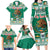 Personalized Mexico Christmas Family Matching Long Sleeve Bodycon Dress and Hawaiian Shirt Coat Of Arms With Aztec Mexican Patterns