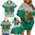 Personalized Mexico Christmas Family Matching Off Shoulder Short Dress and Hawaiian Shirt Coat Of Arms With Aztec Mexican Patterns