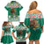 Personalized Mexico Christmas Family Matching Off Shoulder Short Dress and Hawaiian Shirt Coat Of Arms With Aztec Mexican Patterns