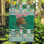 Personalized Mexico Christmas Garden Flag Coat Of Arms With Aztec Mexican Patterns