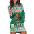 Personalized Mexico Christmas Hoodie Dress Coat Of Arms With Aztec Mexican Patterns