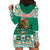 Personalized Mexico Christmas Hoodie Dress Coat Of Arms With Aztec Mexican Patterns