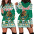 Personalized Mexico Christmas Hoodie Dress Coat Of Arms With Aztec Mexican Patterns